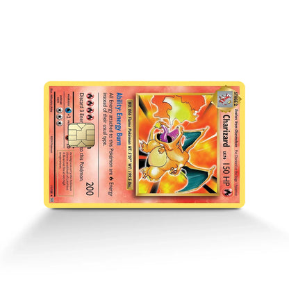 Holographic Pokemon Charizard Card Sticker (Pack of 2!)