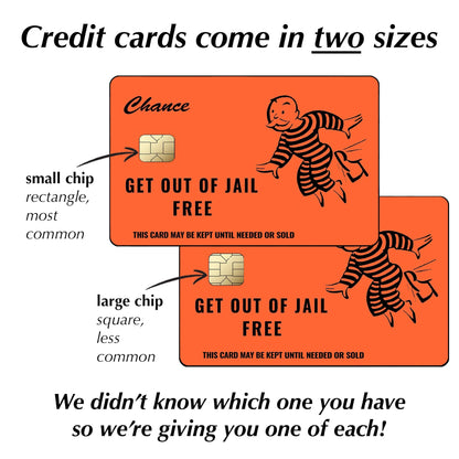 Get Out of Jail Free Card Sticker (Pack of 2!)