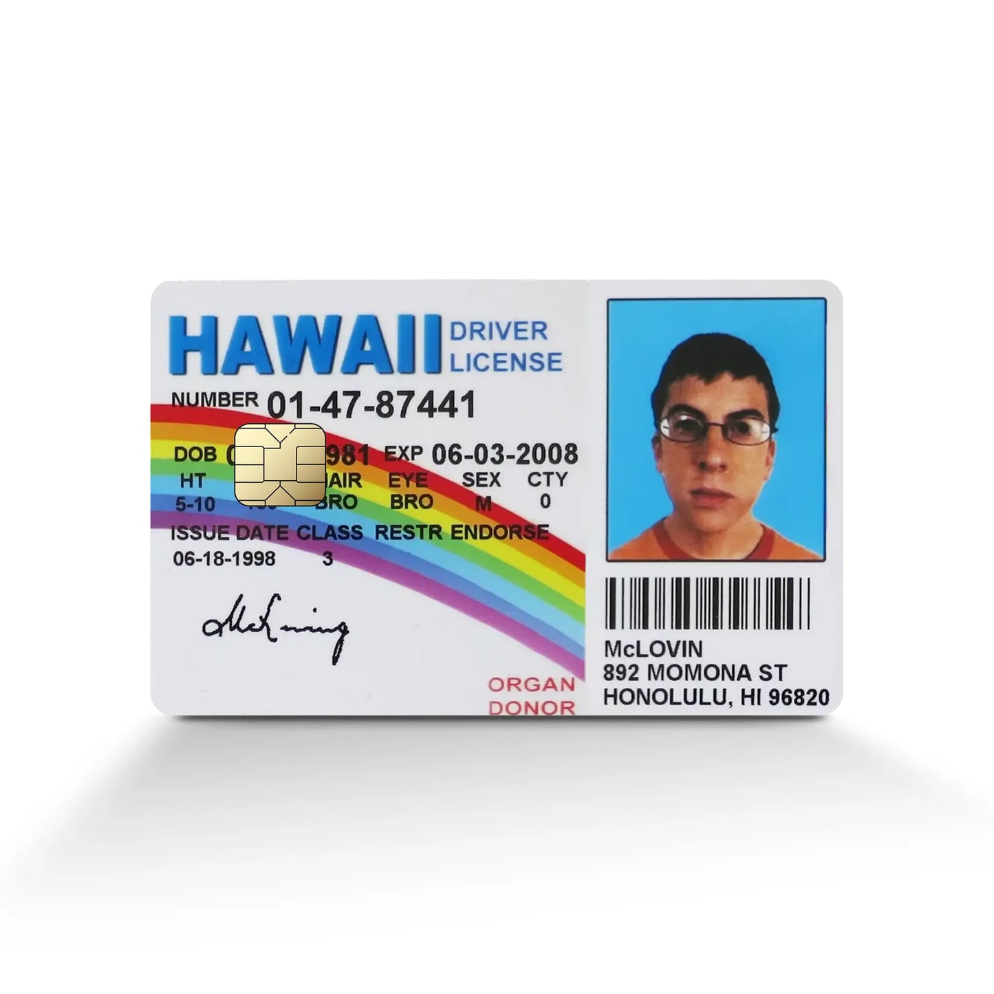 McLovin Superbad Card Sticker (Pack of 2!)