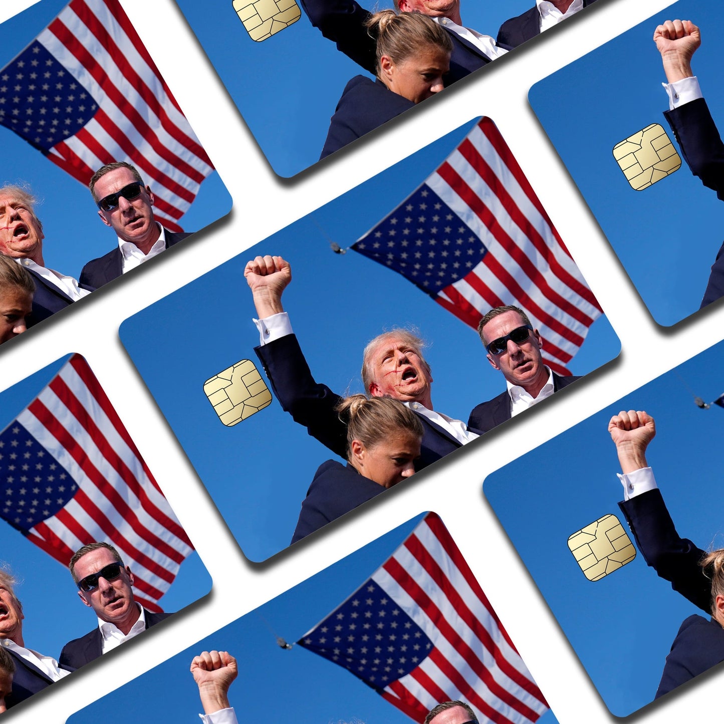 Trump Shooting Card Sticker (Pack of 2!)